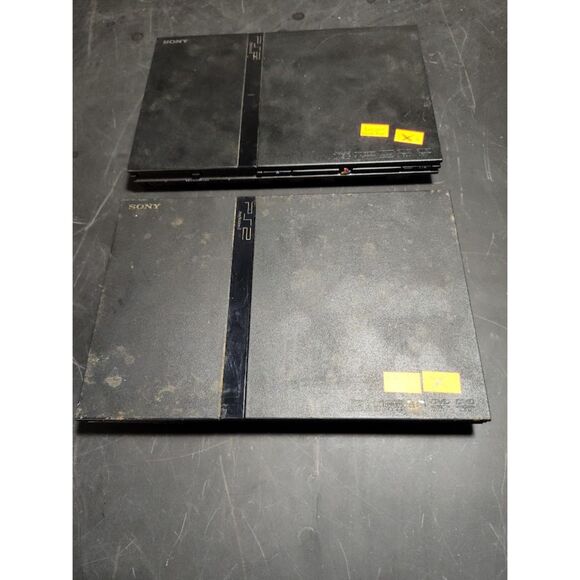Lot of 2 Broken Slim Playstation 2 Sytems Good For Parts - Picture 2 of 10